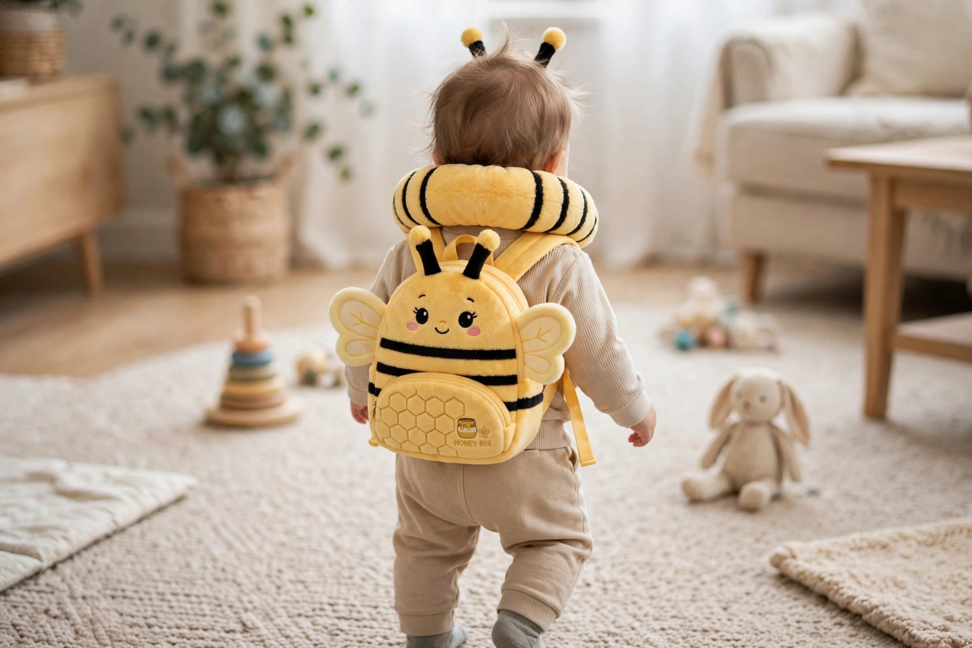 BabyGuard™ Head Protector Pillow - Cute Bee Backpack Cushion
